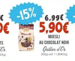 Naturalia GRILLON D'OR Muesli au chocolat noir offre