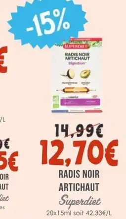 Naturalia SUPERDIET Radis noir artichaut offre