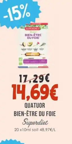Naturalia SUPERDIET Quatuor bien-être du foie offre