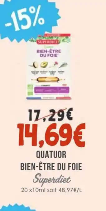 Naturalia SUPERDIET Quatuor bien-être du foie offre