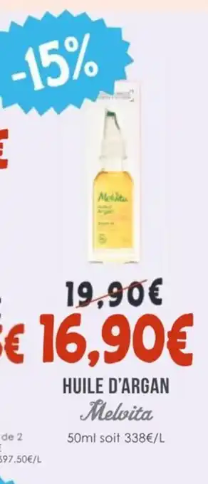 Naturalia MELVITA Huile d'argan offre
