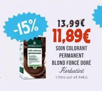Naturalia HERBATINT Soin colorant permanent blond foncé doré offre