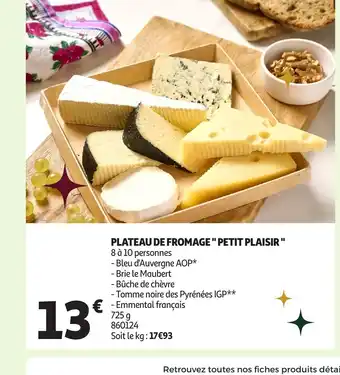 Auchan Plateau de fromage petit plaisir offre
