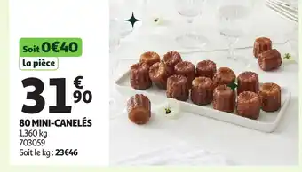 Auchan 80 mini-canelés offre