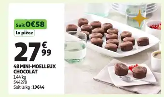 Auchan 48 mini-moelleux chocolat offre