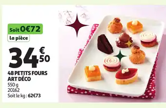 Auchan 48 petits fours art déco offre