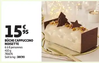 Auchan Bûche cappuccino noisette offre
