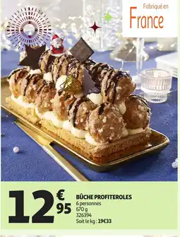 Auchan Bûche profiteroles offre