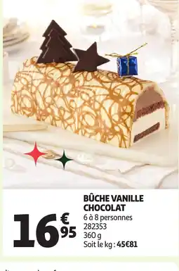 Auchan Bûche vanille chocolat offre