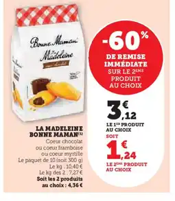 Super U BONNE MAMAN La madelein offre