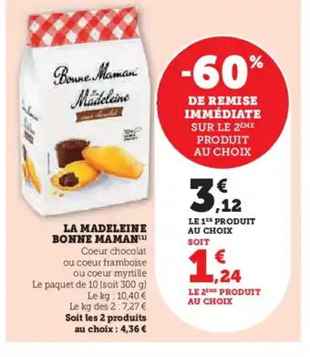 Super U BONNE MAMAN La madelein offre