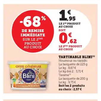 Super U BLINI Tartinable offre