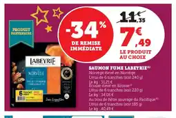 Super U LABEYRIE Saumon fume offre