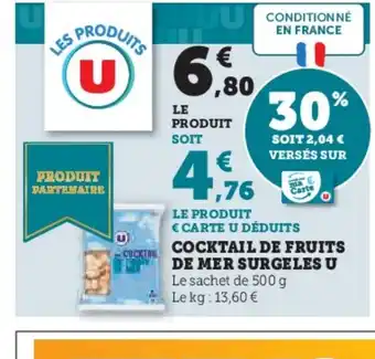 Super U Cocktail de fruits de mer surgeles u offre