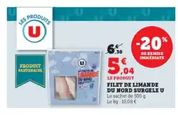 Super U Filet de limande du nord surgele u offre
