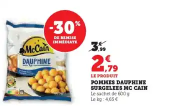 Super U MC CAIN Pommes dauphine surgelees offre