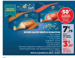 Super U Buche glacee nestle signature offre