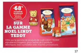 Super U LINDT Sur la gamme noel offre