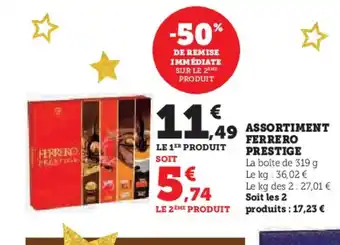 Super U FERRERO PRESTIGE Assortiment offre