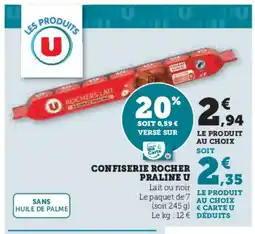 Super U Confiserie rocher praline u offre