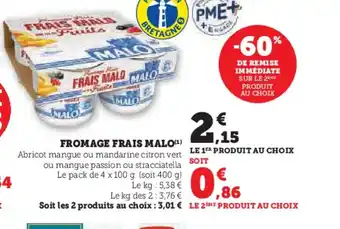 Super U MALO Fromage frais offre