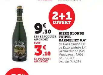 Super U TRIPEL KARMELIET Biere blonde offre