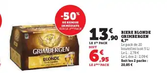Super U GRIMBERGEN Biere blonde offre