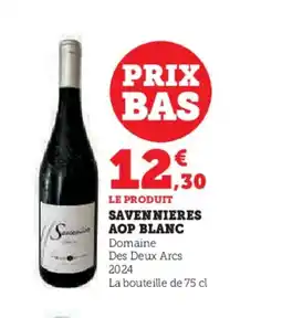 Super U SAVENNIERES Aop blanc offre