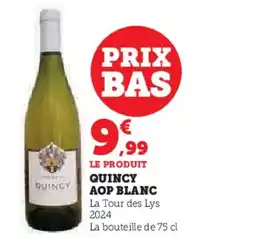 Super U QUINCY Aop blanc offre
