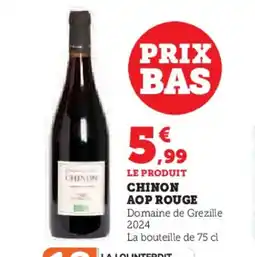 Super U CHINON Aop rouge offre