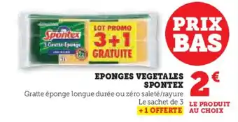 Super U SPONTEX Eponges vegetales offre
