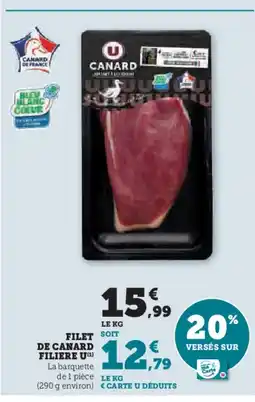 Super U Filet de canard filiere u offre
