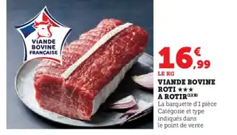 Super U Viande bovine roti a rotir offre