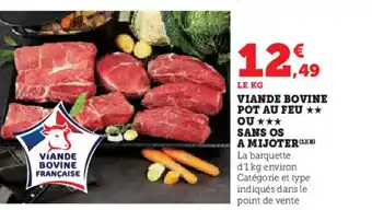 Super U Viande bovine pot au feu ou sans os a mijoter offre