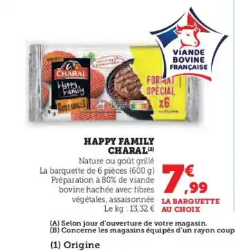 Super U CHARAL Happy family offre