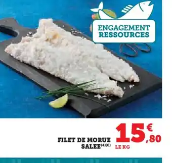 Super U Filet de morue salee offre