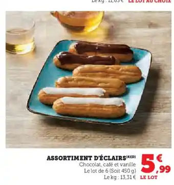 Super U Assortiment d'éclairs offre