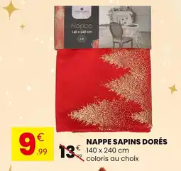 Stokomani Nappe sapins dorés offre