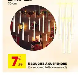 Stokomani 5 bougies à suspendre offre