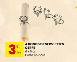 Stokomani 4 ronds de serviettes cerfs offre
