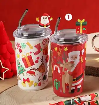 Stokomani Mug de transpaort avec paille offre