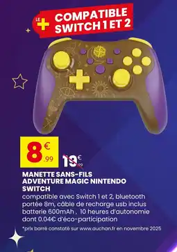 Stokomani Manette sans-fils adventure magic nintendo switch offre