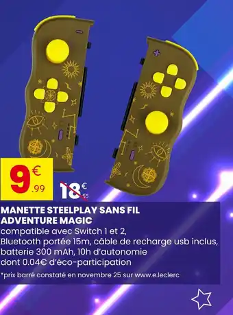 Stokomani Manette steelplay sans fil adventure magic offre