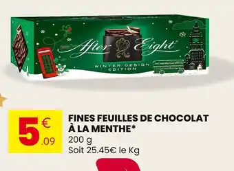 Stokomani Fines feuilles de chocolat à la menthe offre