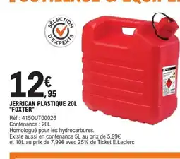 E.Leclerc L'Auto FOXTER Jerrican plastique offre
