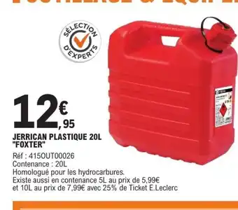 E.Leclerc L'Auto FOXTER Jerrican plastique offre
