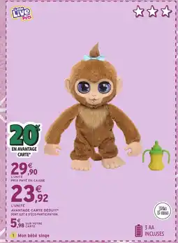 Intermarché Hyper LITTLE LIVE PETS Mon bébé singe offre