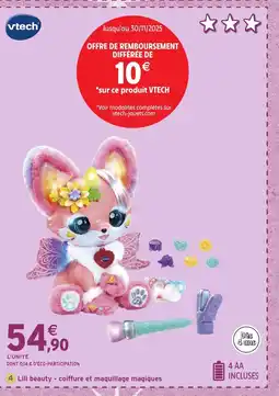 Intermarché Hyper VTECH Lili beauty coiffure et maquillage magiques offre