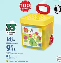 Intermarché Hyper Chariot 100 briques de jeu offre