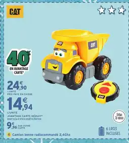 Intermarché Hyper CAT Camion benne radiocommandé 2,4Ghz offre